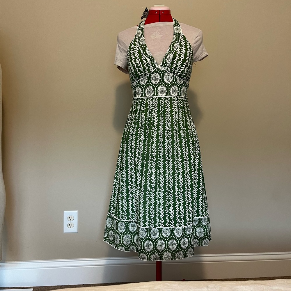 Midi halter cotton dress